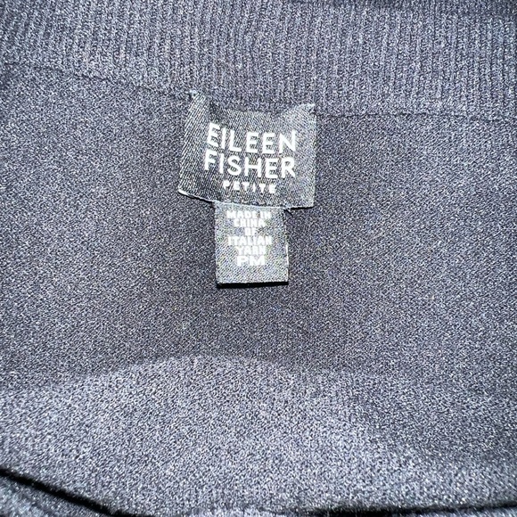 Eileen Fisher Womens Black Midi Skirt Size PM Petite 100% Wool Pull On Knit - Picture 4 of 7